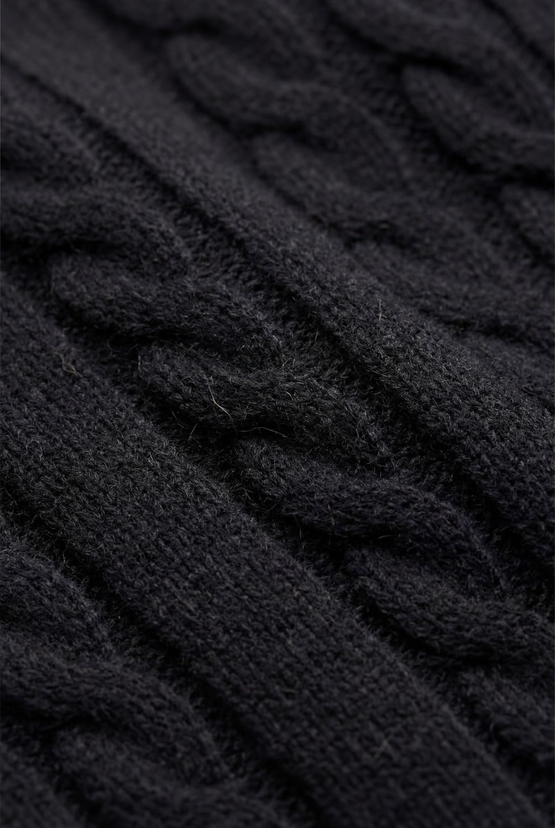 Cashmere Quarter Zip Black