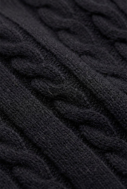 Cashmere Quarter Zip Black