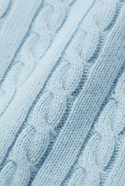 Cashmere Quarter Zip Baby Blue