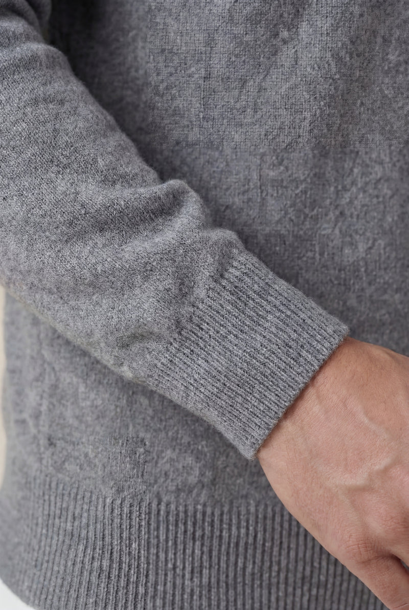 Cashmere Full-Zip Knit Grey
