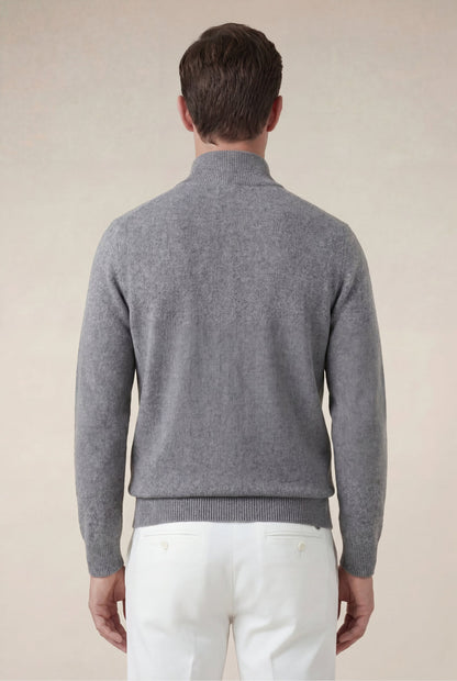 Cashmere Full-Zip Knit Grey