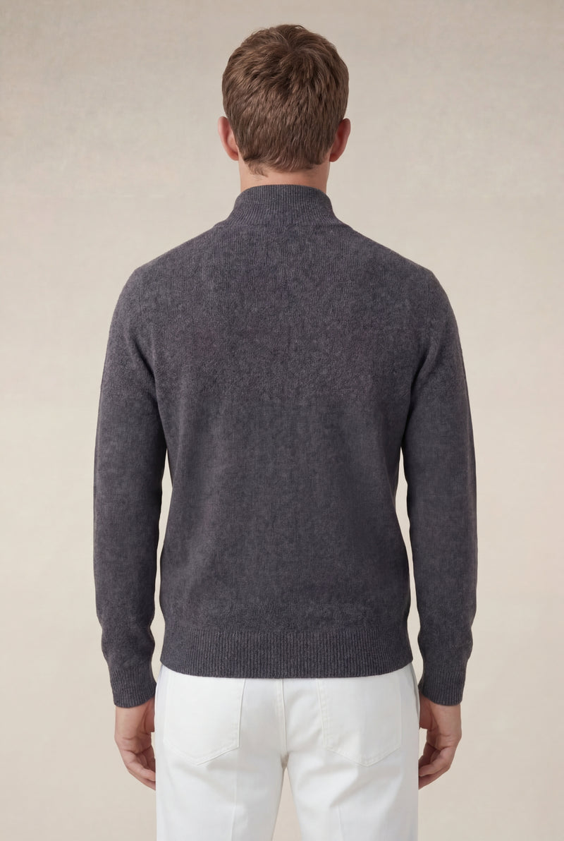 Cashmere Full-Zip Knit Black