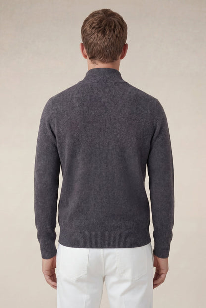 Cashmere Full-Zip Knit Black