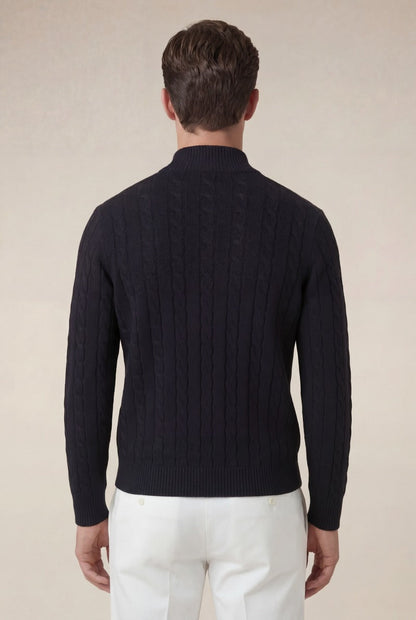 Cashmere Quarter Zip Black